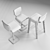 Sophisticated Chabada Stool: Modern Design 3D model small image 3