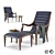 Elegant Courbette Lounge Chair & Ottoman 3D model small image 1