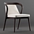 Elegant Armchair with Feat-Friendly Armrests 3D model small image 1