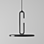 Elegant Clip Pendant Light: Open Ring Design 3D model small image 1