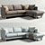 Modern Morgan Sofa Corner with Ottoman 3D model small image 1