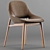 Graceful Fabric Chair: Scandinavian & Vintage Styling 3D model small image 1