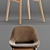 Graceful Fabric Chair: Scandinavian & Vintage Styling 3D model small image 2