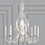 Rustic Leaf Chandelier 3D model small image 3