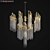 Luxxu Burj Chandelier: Modern Brass Gold 3D model small image 1