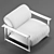 Italian Twist: Annysa Leather Armchair 3D model small image 3