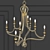 Elegant 8-Light Artisan Chandelier 3D model small image 2