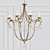 Elegant Crystal Lights Chandelier 3D model small image 1