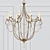 Elegant Crystal Lights Chandelier 3D model small image 2