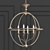 Elegant Bellario Orb Chandelier 3D model small image 1