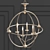 Elegant Bellario Orb Chandelier 3D model small image 2