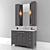 Carrara Marble Single Bathroom Vanity 3D model small image 1