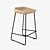 Elegant Wave Counter Stool 3D model small image 1