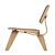 Vitra Leather Plywood Chair 3D model small image 2