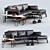 Elegant Cassina Eloro Chaise Longue 3D model small image 1