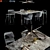 Luxury Henge Saetta Table Set 3D model small image 2