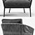 Catalina Outdoor Lounge Chair + Cosmo Side End Table Set 3D model small image 2