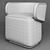 Elegant Feminine Origin Armchair 3D model small image 2