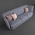 Flexform DetaiLED Sofa: UV Unwrap 3D model small image 2