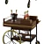 Vintage-Inspired Mobile Bar Cart 3D model small image 3