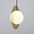 Sleek Metal Pendant Light 3D model small image 2