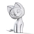 Adorable Kitten Named Gav 3D model small image 3