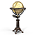 Vintage World Globe 3D model small image 2