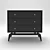 Modern Black Lacquer Chest - Furnitera 3D model small image 1