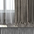 Elegant Roman and Straight Curtains 3D model small image 3