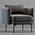Platinum Twill Auburn Chair 3D model small image 1