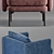 Platinum Twill Auburn Chair 3D model small image 2