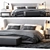 Minotti Creed Bed Set: Sleek and Stylish 3D model small image 1