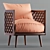 Elegant Arabesque Armchair 3D model small image 1