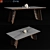 Sleek Steel & Wood Table 3D model small image 1