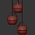 Chrome Sphere Pendant Chandelier 3D model small image 2