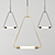 Dot LED Pendant Lamp: Modern Design, Adjustable Height 3D model small image 1