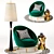 Modern Greek Key Ether Chair 3D model small image 1