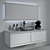 Sleek Bathroom Furniture Set 3D model small image 3