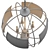 Modern Silver Orb Chandelier 3D model small image 3