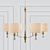 Elegant Brass Chandelier: Bonnington 3D model small image 1