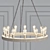 Geoffrey Small: Elegant Wood and Metal Chandelier 3D model small image 1