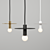 Elegant Dot Pendant Lamp 3D model small image 1