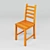 Antique Pine Chair 3D model small image 2