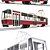 Tatra T6B5 Tram Car Model Kit 3D model small image 2