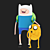 Adventure Time: Fin and Jake 3D model small image 2