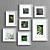 7-Piece Picture Frame Set with 4 Colors 3D model small image 1