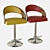 Modern Wooden Bar Stool for Elegant Spaces 3D model small image 1