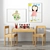 Kid's Table Set with Ikea Chairs & Xalingo Toy 3D model small image 1