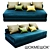 Tropic Spirit Sofa: Convertible Comfort 3D model small image 1