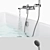 Cersanit 24-Piece Bath Set: Flavia, Intro, Lana 3D model small image 3